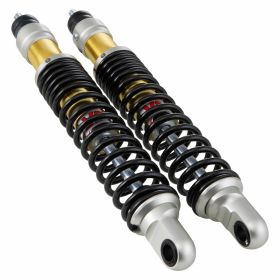 Ammortizzatore YSS Posteriore Twin E-Series 340 mm Argento Molla Nera Omologato ABE
