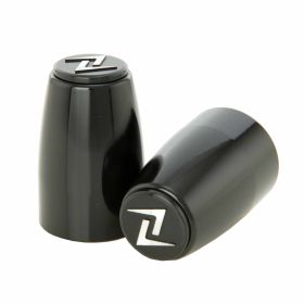 ZELION Lenkergewichte 60 mm CNC-gefräst schwarz pulverbeschichtet Paar