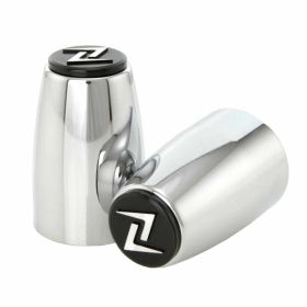 ZELIONI 60mm CNC-gefräste schwarze Chrom-Lenkergewichte Paar