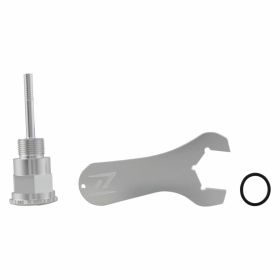 CNC Anodized Silver Aluminum Engine Oil Filling Screw with Key Included