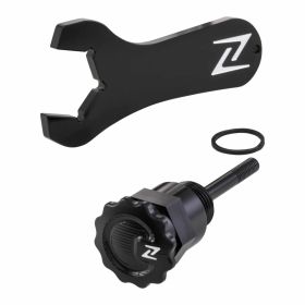 Anodized black CNC aluminum engine oil screw with included nut wrench
