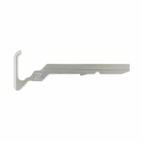 Gancio portaborsa ZELIONI in alluminio CNC argento anodizzato resistente e leggero