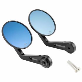 Miroir de guidon ZELIONI 95 mm en aluminium noir matériel de montage inclus