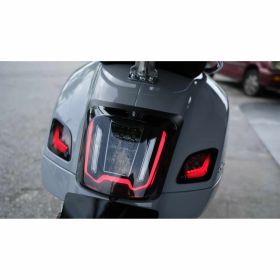Fanale posteriore ZELIONI in vetro nero opaco con LED e omologazione europea
