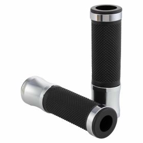 ZELIONI chrome aluminum grips 22/24 mm length 125 mm