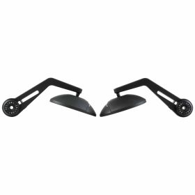 Miroirs ZELIONI Guidon Aluminium Noir Mat 95 mm avec Montage et Homologation