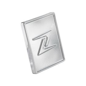 ZELIONI Emblème 37x46 mm en aluminium chromé avec fixation adhésive
