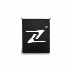 ZELIONI Emblème 37x46 mm en aluminium noir/argent avec montage adhésif