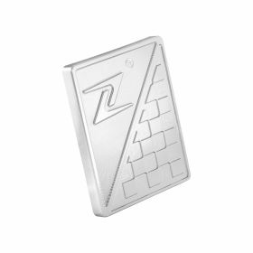 ZELIONI Emblem 37x46 mm aus silbernem Aluminium mit selbstklebender Montage
