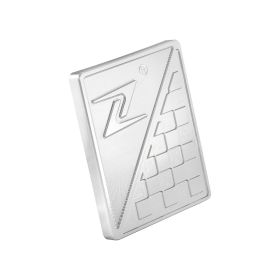 ZELIONI Emblem 37x46 mm aus silbernem Aluminium mit selbstklebender Montage