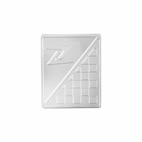 ZELIONI Emblem 37x46 mm aus silbernem Aluminium mit selbstklebender Montage