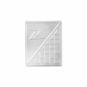 ZELIONI Emblem 37x46 mm aus silbernem Aluminium mit selbstklebender Montage