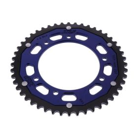 Corona ZF 48 denti passo 420 blu nera dual ZFD-1131-48-BLU