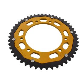Corona ZF 48 denti passo 420 oro nera dual ZFD-1131-48-GLD