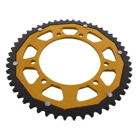 Corona ZF 52 denti passo 420 oro nera dual ZFD-1131-52-GLD