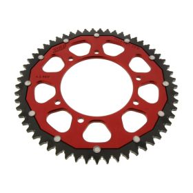 Corona ZF 57 denti passo 428 rossa nera dual ZFD-1134-57-RED