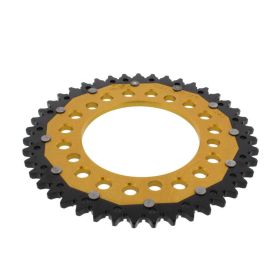 ZF Krone 43 Zähne 525 Pitch Schwarz Gold Dual ZFD-1304-43-GLD für Honda
