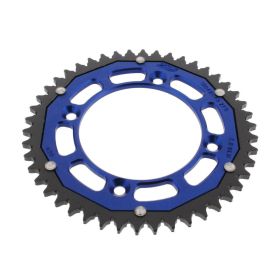 Corona ZF 46 denti passo 420 blu nera dual per Yamaha YZ 65