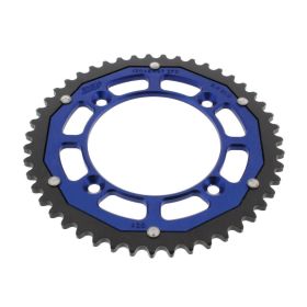 Corona ZF 47 denti passo 420 blu nera dual per Yamaha YZ 65