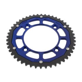 Corona ZF 48 denti passo 420 blu nera dual per Yamaha YZ 65