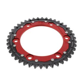 ZF Couronne de 42 dents pas 530 rouge noir double pour Honda