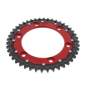 ZF 44-Zähne-Krone 530 Pitch Rot Schwarz Dual für Honda