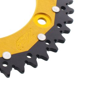 Corona ZF 44 denti passo 520 oro nera dual per Honda