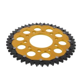 Corona ZF 46 denti passo 525 oro nera dual ZFD-1332-46-GLD