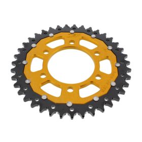 Corona ZF 39 denti passo 525 oro nera dual per Kawasaki
