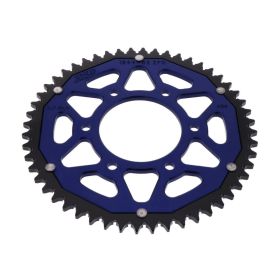 Corona ZF 52 denti passo 428 blu nera dual per Yamaha