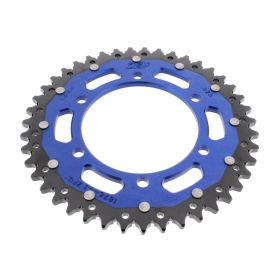 Corona ZF 43 denti passo 525 blu nera dual ZFD-1876-43-BLU