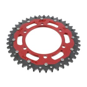 ZF Krone 43 Zähne Teilung 525 rot schwarz dual ZFD-1876-43-ROT
