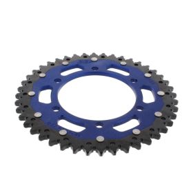 ZF Krone 44 Zähne Teilung 525 Blau Schwarz Dual ZFD-1876-44-BLU