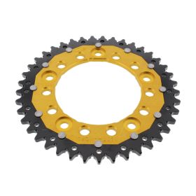 Corona ZF 41 denti passo 525 oro nera dual per Yamaha