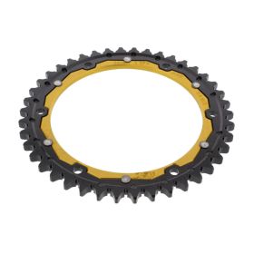 Corona ZF 42 denti passo 530 oro nera dual per Triumph