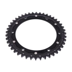 Corona ZF 44 denti passo 530 nera dual per Triumph