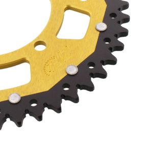 ZF Krone 47 Zähne Pitch 520 Schwarz Gold Dual für Triumph