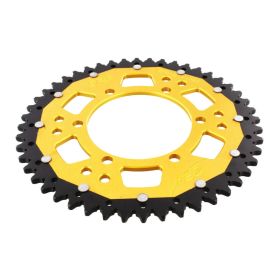 Corona ZF 48 denti passo 520 oro nera dual per Triumph