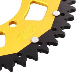 Corona ZF 48 denti passo 520 oro nera dual per Triumph