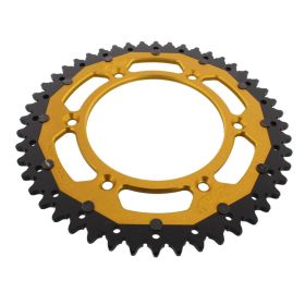Corona ZF 48 denti passo 520 oro nera dual ZFD-210-48-GLD