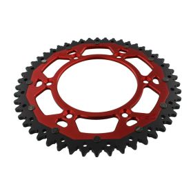 Corona ZF 50 denti passo 520 rossa nera dual ZFD-210-50-RED