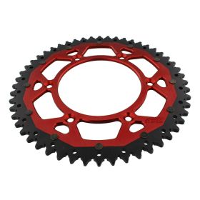 ZF Krone 52 Zähne Teilung 520 Rot Schwarz Dual ZFD-210-52-ROT