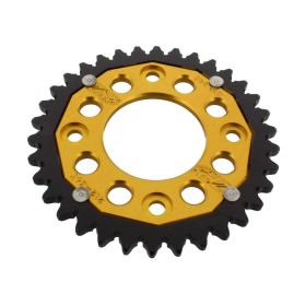Corona ZF 34 denti passo 420 oro nera dual per Honda