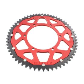 Corona ZF 60 denti passo 428 rossa nera dual ZFD-25-60-RED