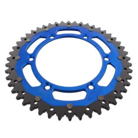 Corona ZF 48 denti passo 520 blu nera dual ZFD-251-48-BLU