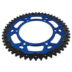 Corona ZF 50 denti passo 520 blu nera dual ZFD-251-50-BLU