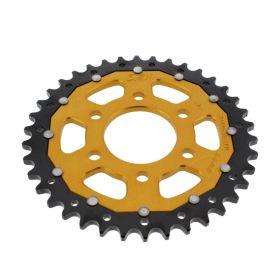 Corona ZF 38 denti passo 525 oro nera dual per Royal Enfield HIMALAYAN 411