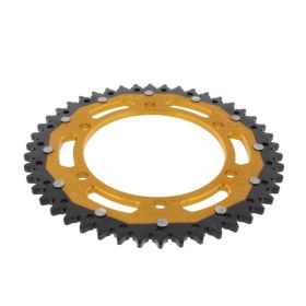 ZF Krone 46 Zähne Teilung 525 Schwarz Gold Dual ZFD-300-46-GLD
