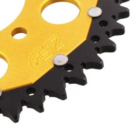 ZF Krone 43 Zähne Teilung 520 Gold Schwarz Dual ZFD-478-43-GLD