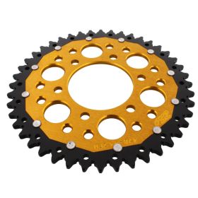 Corona ZF 44 denti passo 520 oro nera dual ZFD-478-44-GLD